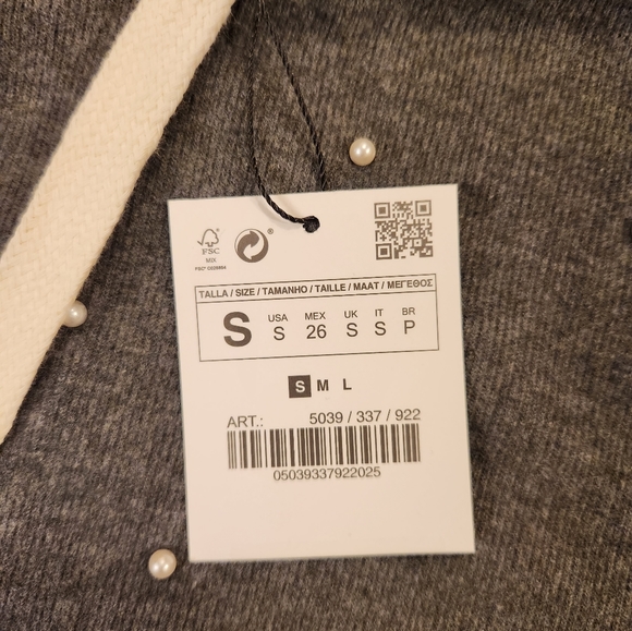 Zara trafaluc oversize grey hoodie size small - Picture 2 of 6